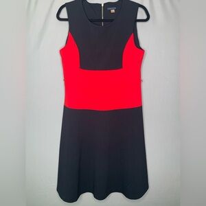 Tommy Hilfiger Black/Red Colorblock Heavyweight Fabric Dress Sz 12 NWT